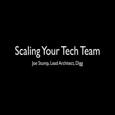 Scaling Your Tech Team