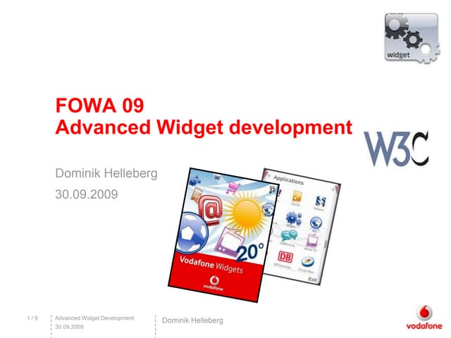 Widget Workshop Advanced Development