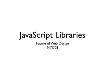 Javascript Libraries
