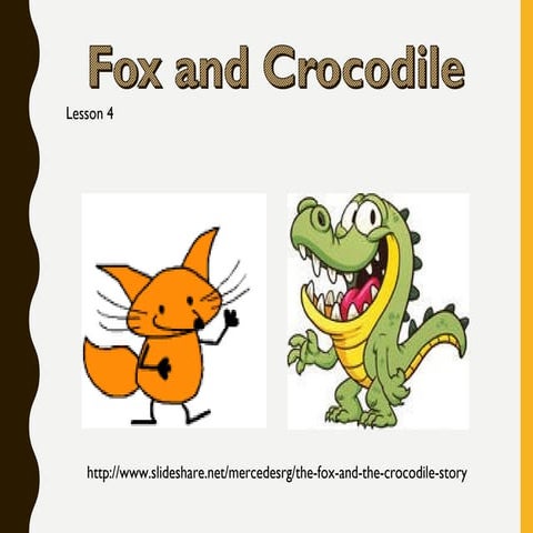 The Fox and The Crocodile Story and Worksheets | PPT