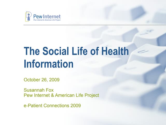 Trends: The Social Life of Health I...