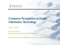 Consumer Perspective on Health IT