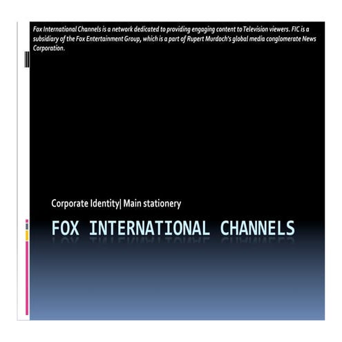 Fox international channels Brand Identity