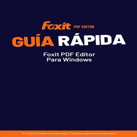 Guia rapida de Foxit para principiantes.
