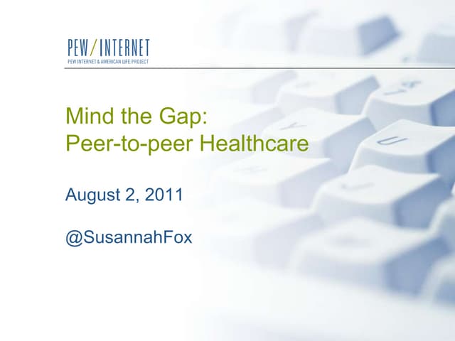 Fox peer to peer healthcare august ...