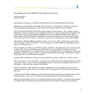 Navigating the New Health Care Deli...