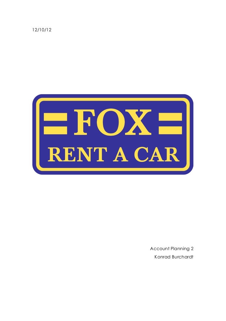 Fox rent a car Rebranding Strategy Doc