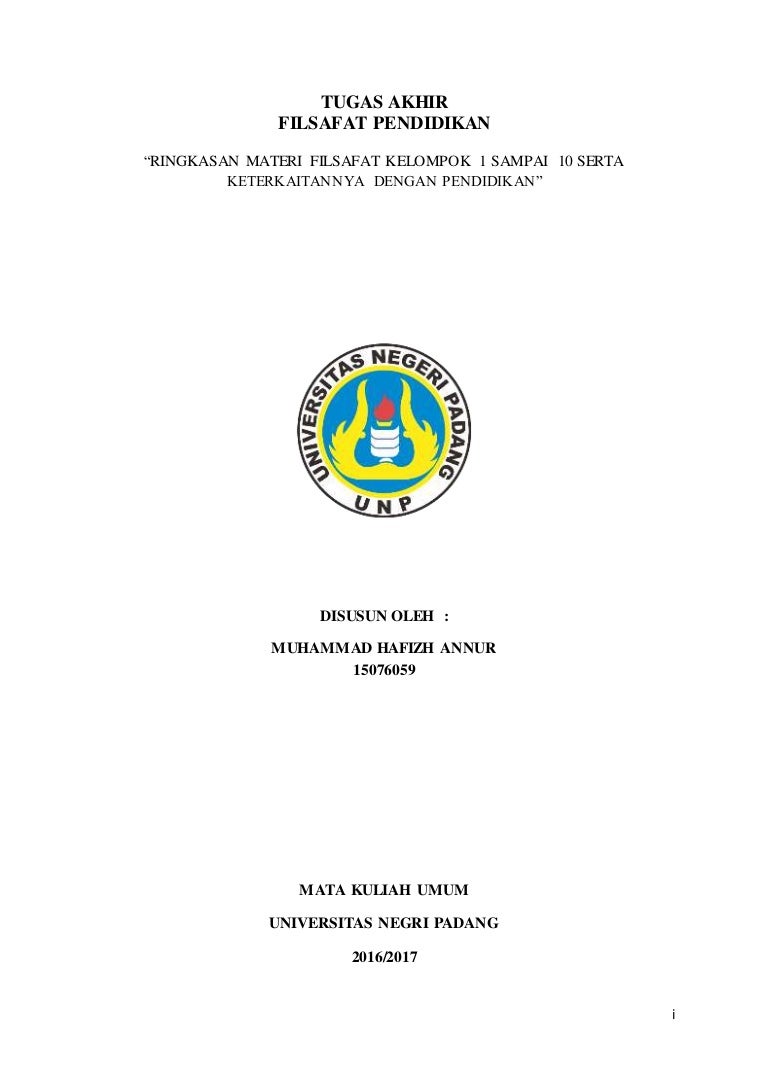 Fp Rangkuman Materi Filsafat Pendidikan
