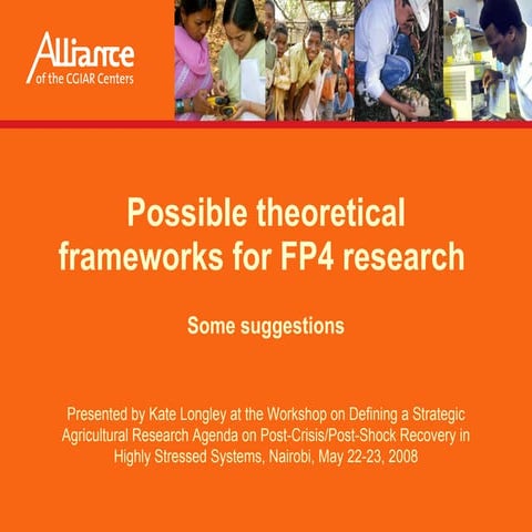 Possible theoretical frameworks for FP4 research: some suggestions