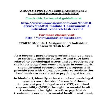 FP6010 Entire Course NEW