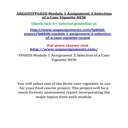 FP6020 Entire Course NEW