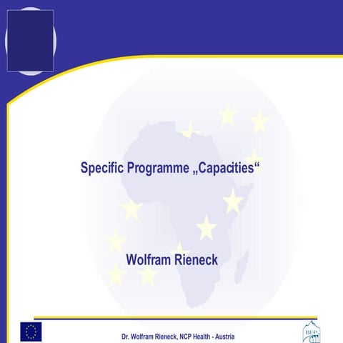 FP7 Specific  Programme  Capacities (March 2007)