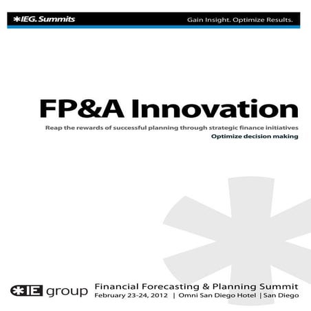 Financial Forecasting &amp; Planning Summit