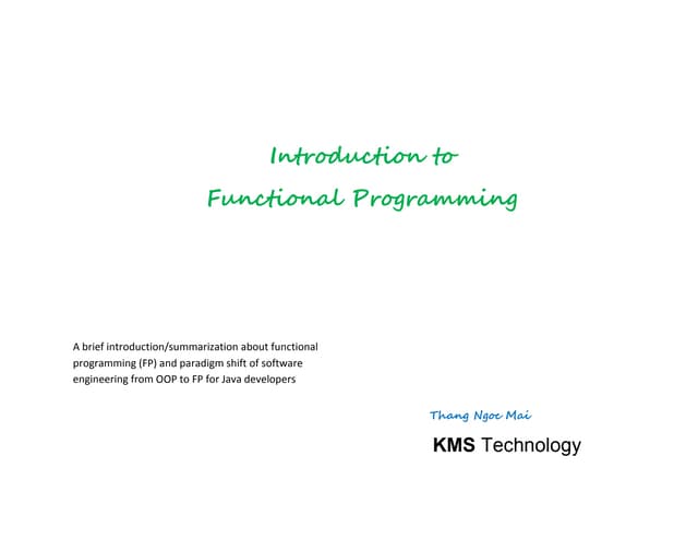 Introduction to functional programming