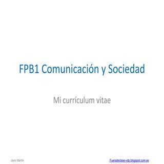 Fpb curriculum vitae