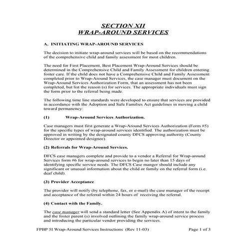 Fpbp 5 i wrap around services authorization instructions