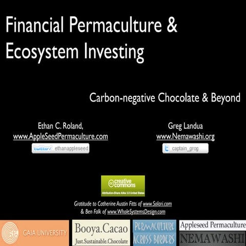 Financial Permaculture & Ecosystem Investing