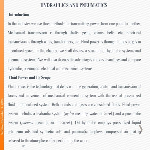 Hydraulic and pneumatic ppt for mechanical Engineering