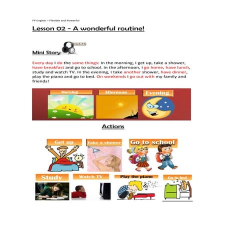 Fp english   lesson 02 - a wonderful routine