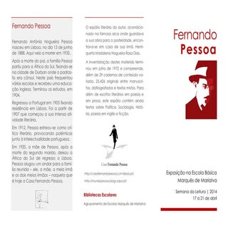 Folheto Fernando Pessoa
