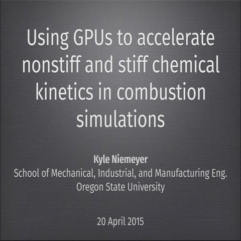 Using GPUs to accelerate nonstiff and stiff chemical kinetics in ...