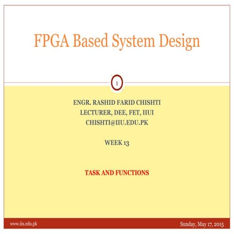 Fpga 13-task-and-functions | PPT