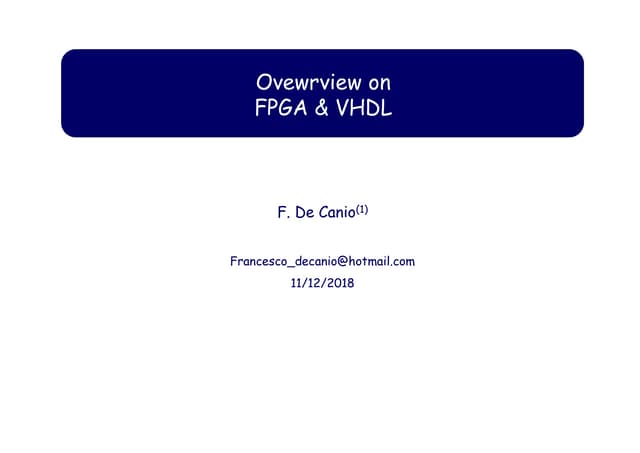 Fpga & VHDL