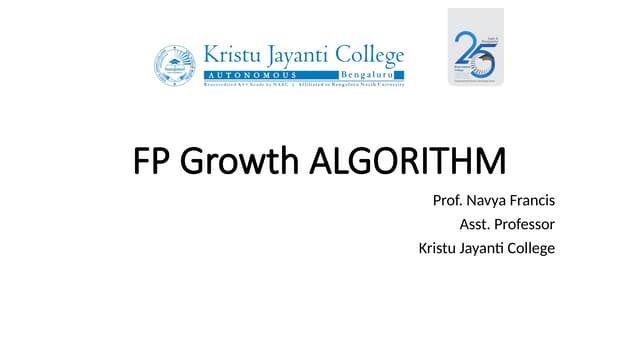 Data Warehosuing & Data Mining: FP Growth