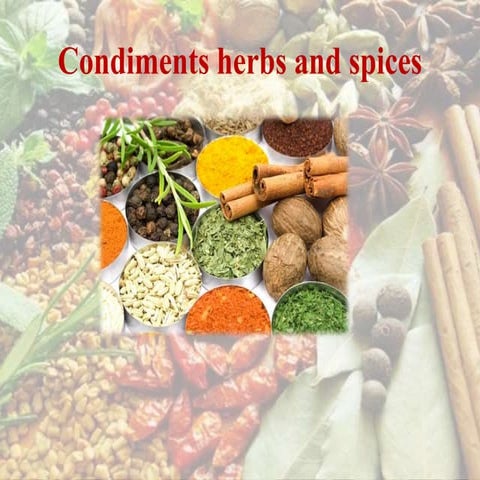 condiments, herbs and spices