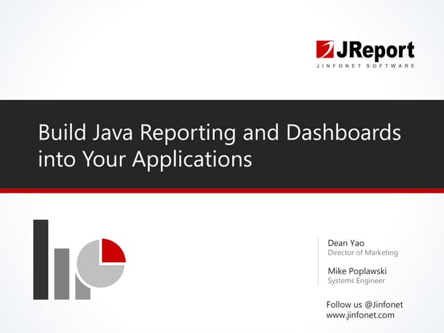 Java Reporting and Dashboard Integration Into Your Applications | PPT