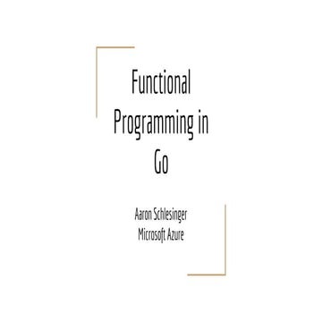Functional Programming in Go | PPT