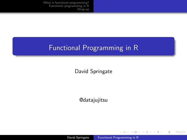 Functional Programming in R  PPT