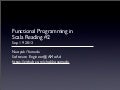 Functional Programming in Scala Reading #2