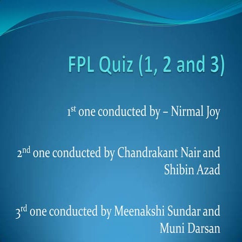 Fpl quiz (1, 2 and 3)