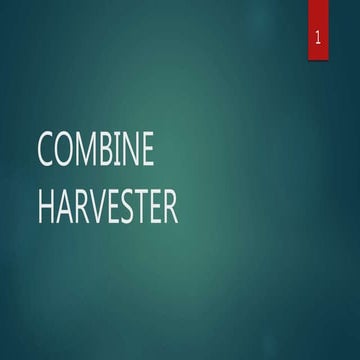 Combine Harvester and Its Importance
