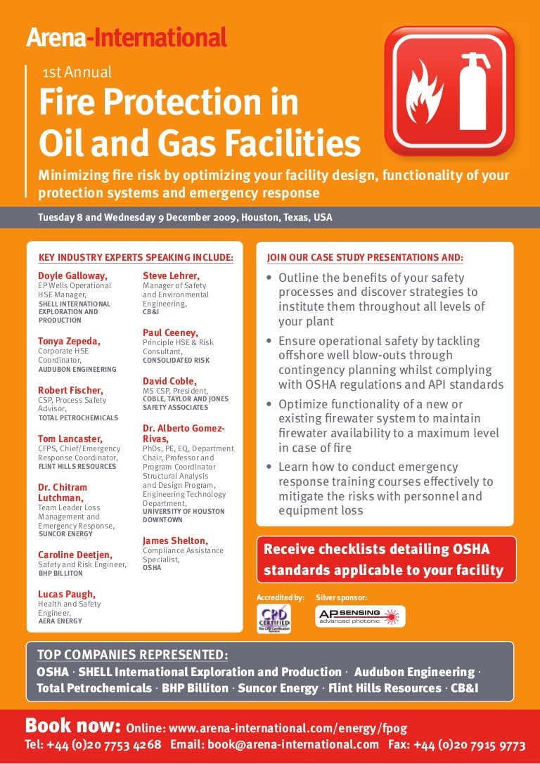 Fire Protection in Oil and Gas Facilities