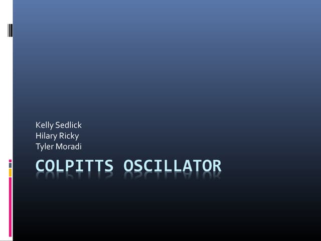 Colpitts Oscillator
