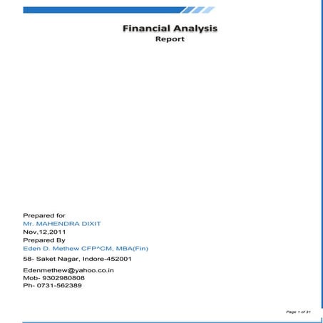 Financial Planning Report(Myfinancialplanner.in)