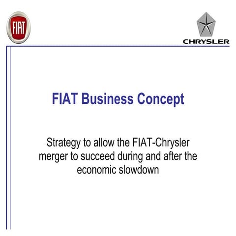 Proposition for FIAT merger with Chrysler