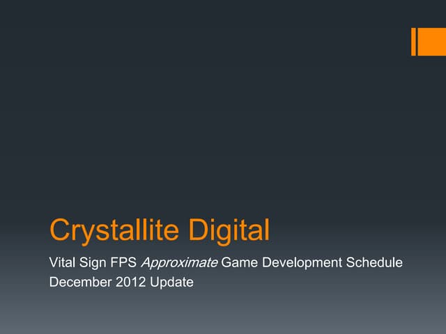 Fps game development schedule