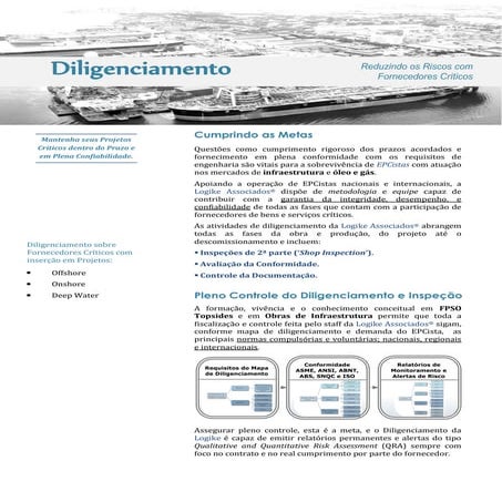 Inspeções de 2ª parte e Diligenciamento