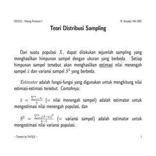 Fp unsam 2009 teori distribusi samp...