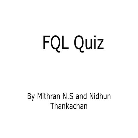 Fql answers