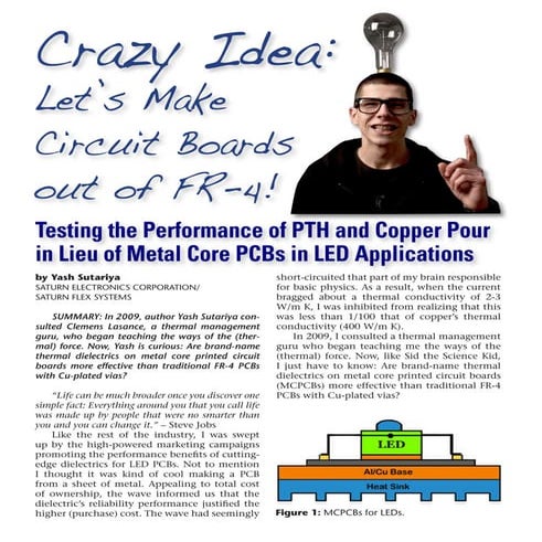 FR-4 PCBs for LED Applications: Testing Performance of PTH and Copper Pour In...