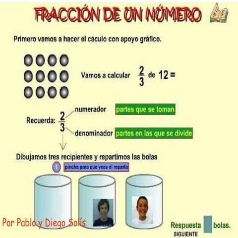 Fracción de un número