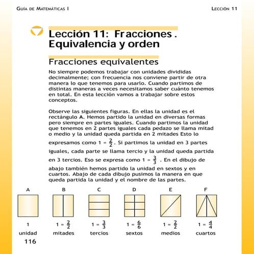 Fracciones equivalentes
