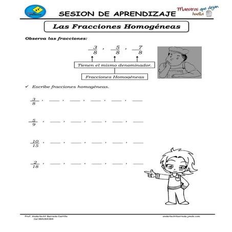 Fracciones homogeneas y heterogeneas