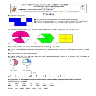 Fracções; Exercícios