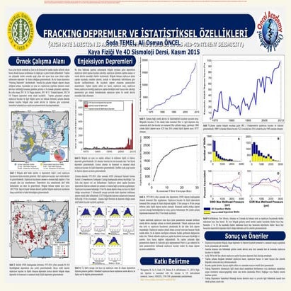 Fracking Depremler ve İstatistiksel Özellikleri