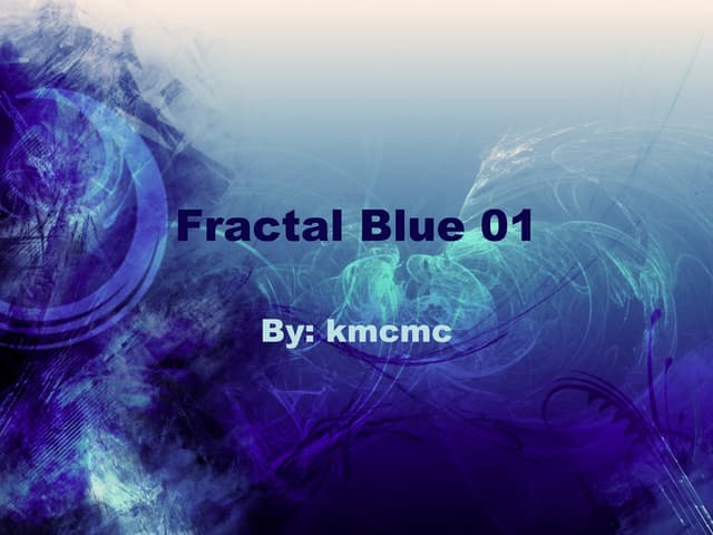 Powerpoint Template Fractal Blue